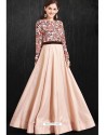 Baby Pink Pure Soft Maslin Digital Printed Designer Gown