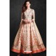 Peach Pure Soft Maslin Digital Printed Designer Gown