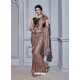 Dusty Pink Fancy Heavy Work Party Wear Saree