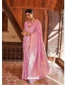 Pink Kansula Silk Jacquard Worked Designer Saree