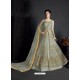 Grey Net Heavy Embroidered Anarkali Suit