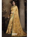 Gold Silk Designer Embroidered Saree