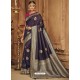 Carbon Silk Jacquard Worked Party Wear Saree