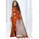 Brown Silk Designer Saree