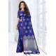 Royal Blue Silk Designer Saree