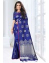 Royal Blue Silk Designer Saree