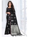 Black Silk Designer Saree