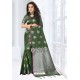 Dark Green Silk Designer Saree