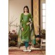 Forest Green Pure Jam Silk Cotton Straight Suit