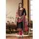 Black And Pink Pure Jam Silk Cotton Straight Suit