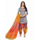 Grey Silk And Multi Hand Worked Salwar Suit