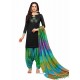 Black And Multi Silk Hand Worked Salwar Suit