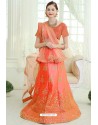 Orange Fancy Silk Heavy Worked Designer Lehenga Choli