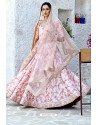 Pink Silk Zari Worked Designer Lehenga Choli