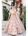 Baby Pink Silk Zari Worked Designer Lehenga Choli