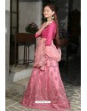 Light Pink Velvet Heavy Worked Designer Lehenga Choli