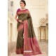 Black And Gold Silk Jacquard Work Designer Saree