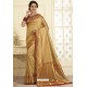 Gold Silk Jacquard Work Designer Saree