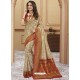 Light Beige Silk Jacquard Work Designer Saree