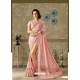 Pink Lycra Jewel Lace Party Wear Saree