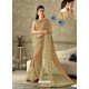 Beige Lycra Jewel Lace Party Wear Saree