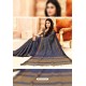 Navy Blue Silk Weaving Worked Saree