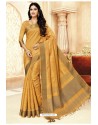 Gold Silk Weaving Worked Saree