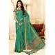 Jade Green Silk Weaving Worked Saree