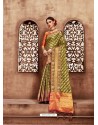 Mehendi Green Kanjivaram Silk Zari Worked Designer Saree