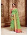 Green Kanjivaram Silk Zari Worked Designer Saree