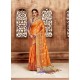 Orange Kanjivaram Silk Zari Worked Designer Saree