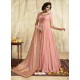 Pink Silk And Georgette Thread Embroidered Designer Anarkali Suit