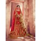 Delightful Red Silk Zari Heavy Embroidered Bridal Lehenga Choli