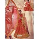 Markable Red Silk Zari Heavy Embroidered Bridal Lehenga Choli