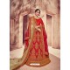 Splendid Red Silk Zari Heavy Embroidered Bridal Lehenga Choli