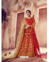 Magical Red Silk Zari Heavy Embroidered Bridal Lehenga Choli