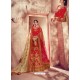 Excellent Red Silk Zari Heavy Embroidered Bridal Lehenga Choli