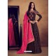 Deep Wine Heavy Rayon Embroidered Stone Worked Floor Length Gown Suit