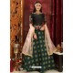 Black And Dark Green Jacquard Silk Embroidered Designer Lehenga Choli