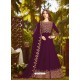 Purple Heavy Georgette Stone Worked Anarkali Suits