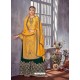 Yellow And Green Faux Georgette Heavy Embroidered Sharara Salwar Suit