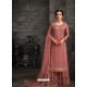 Light Red Georgette Stone Embroidered Palazzo Suit