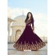 Purple Bloom Georgette Embroidered Anarkali Suit