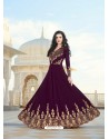 Purple Bloom Georgette Embroidered Anarkali Suit