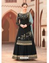 Black Georgette Heavy Embroidered Palazzo Suit