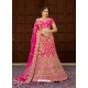 Hot Pink Pure Heavy Silk Heavy Embroidered Wedding Lehenga Choli
