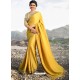 Yellow Soft Silk Stone Worked Designer Saree