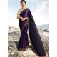 Purple Soft Silk Stone Worked Designer Saree