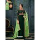 Dark Green Satin Georgette Zari And Resham Embroidered Anarkali Suit
