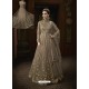 Light Brown Net Heavy Embroidered Designer Anarkali Suit